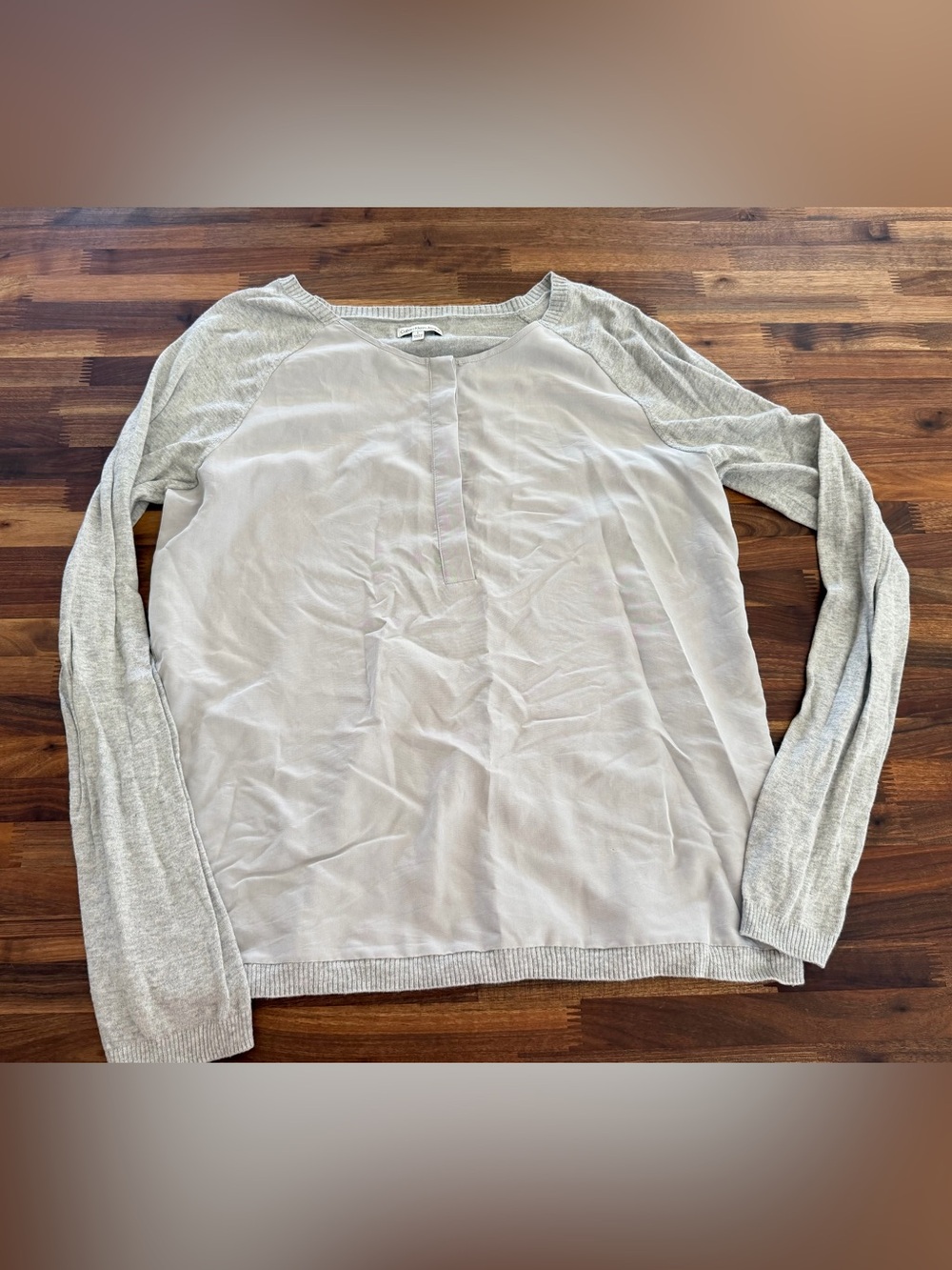 Calvin Klein Jeans Light Gray Pullover Blouse